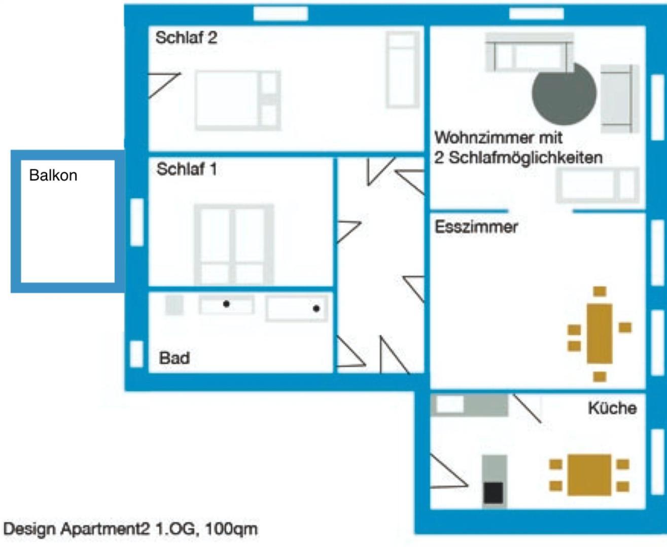 Design Apartments "Hier War Goethe Nie" Weimar  Oda fotoğraf